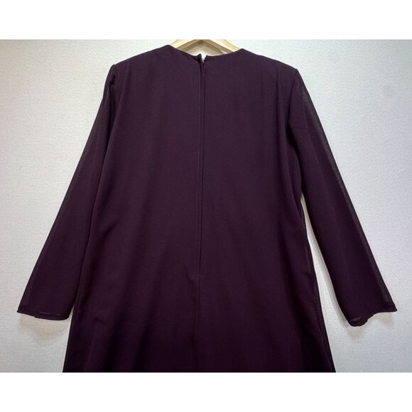 Patra Womens Tiered Chiffon Dress Size 12 Purple Beaded Evening Party Formal - Picture 15 of 15